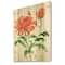Designart - Vintage Orange Chrysanthemum Flower - Traditional Print on Natural Pine Wood